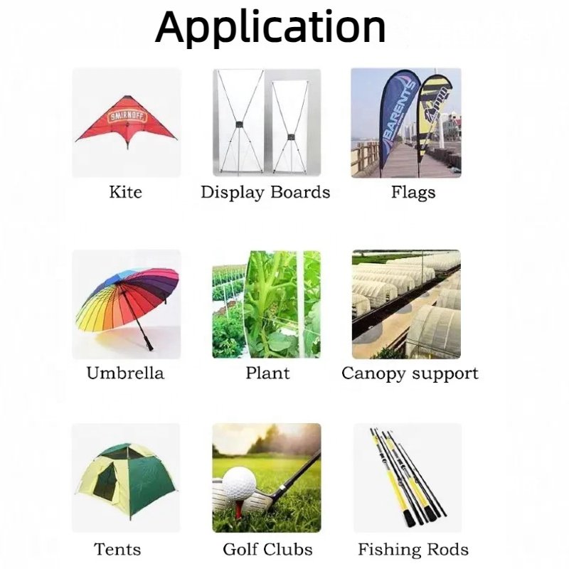 Customized Fiberglass Reinforced Plastics Tent Pole FRP Rod Hollow Round Tube Solid Fiberglass Rods