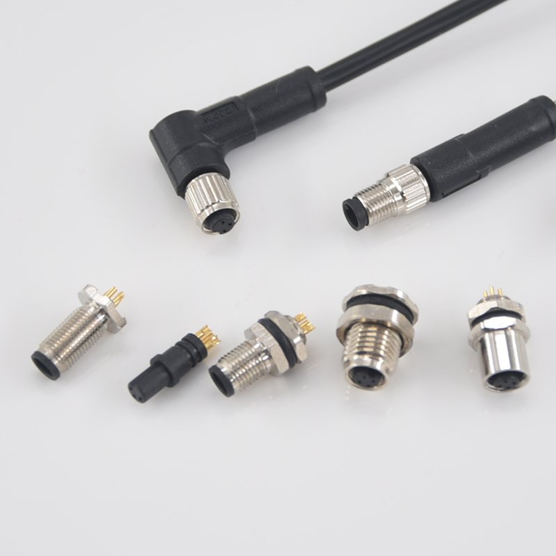 30cm Single Wire M5 Panel Mount Connector 3 Pin 4 Pole Bulkhead Male Female Waterproof IP67 Transportation Circular Connectors