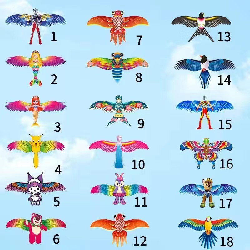 Dynamic fishing rod kite wholesale new children's cartoon handheld fishing rod kite night market stall fishing rod kite
