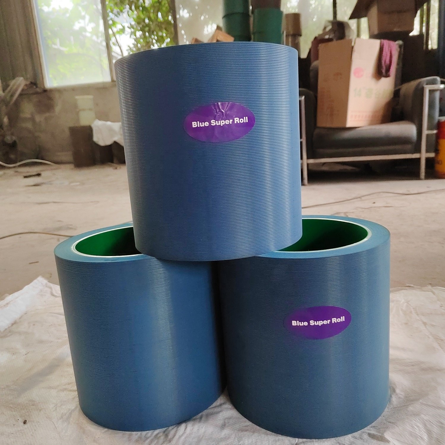 10" x10" blue NBR dehusking rice rubber rolls, Rice mill rubber rolls