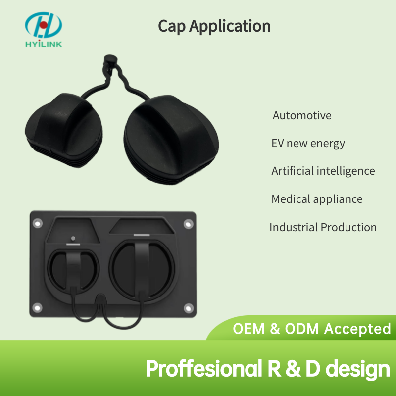Custom Shape New Energy Vehicle Accessories EV Charging Gun Cap for Electric Charger Type2