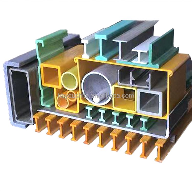 Frp Extruded Profiles Anti-corrosion Insulation Long Service Life Frp Fiberglass Structure H-shape I-shape