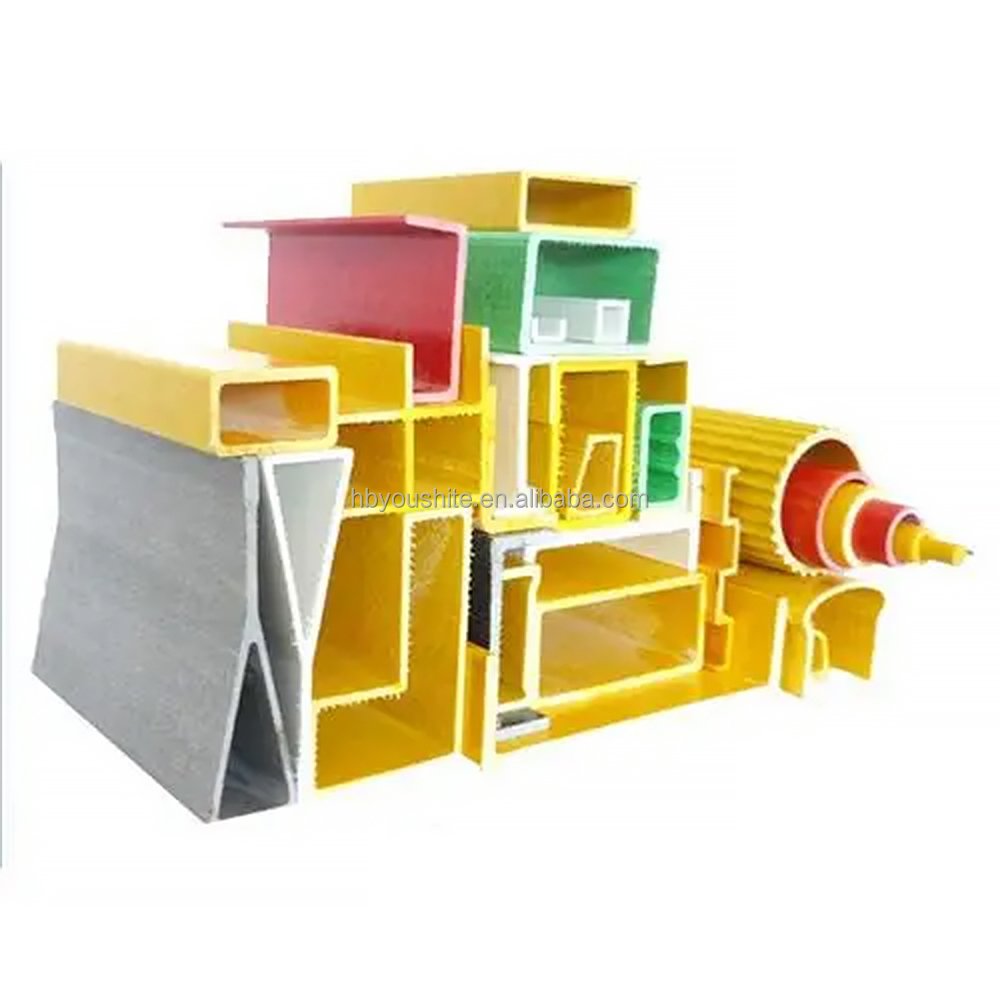 Frp Extruded Profiles Anti-corrosion Insulation Long Service Life Frp Fiberglass Structure H-shape I-shape