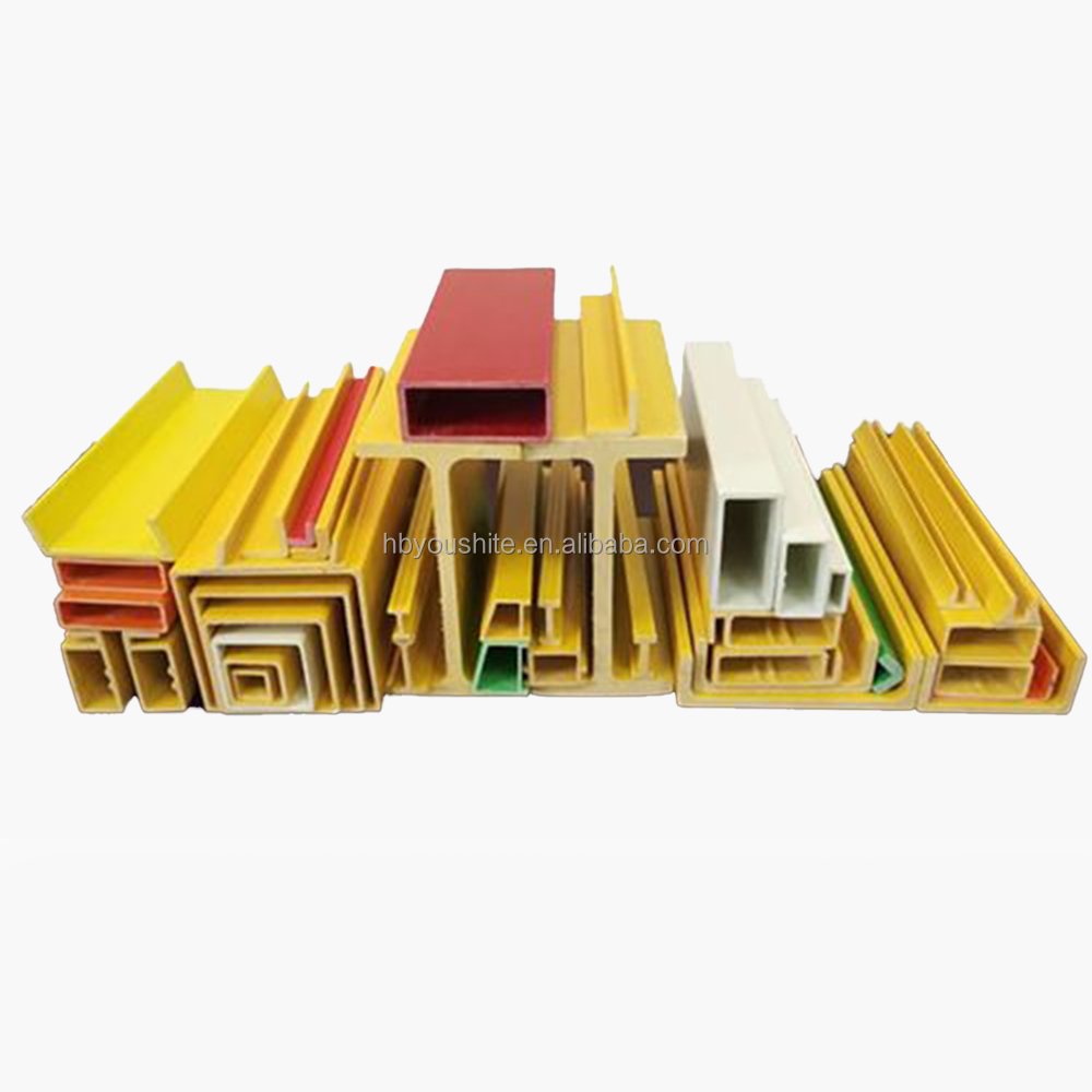 Frp Extruded Profiles Anti-corrosion Insulation Long Service Life Frp Fiberglass Structure H-shape I-shape