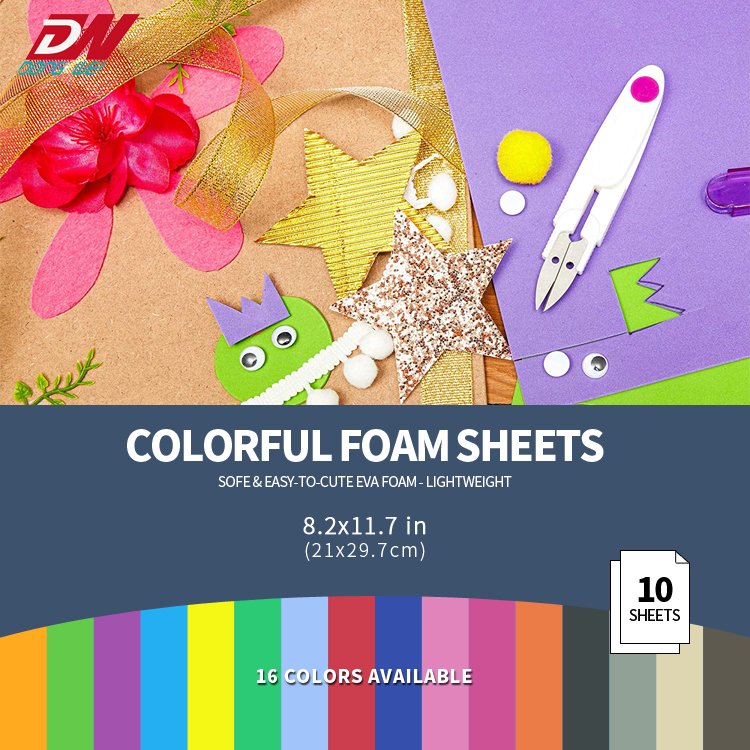 Wholesale 2mm Thickness eva Foam Board Goma EVA Rubber Sheets Craft Foamy Non Toxic Color EVA Foam Sheets