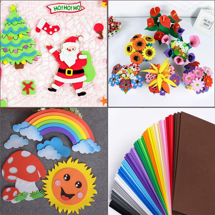 Wholesale 2mm Thickness eva Foam Board Goma EVA Rubber Sheets Craft Foamy Non Toxic Color EVA Foam Sheets