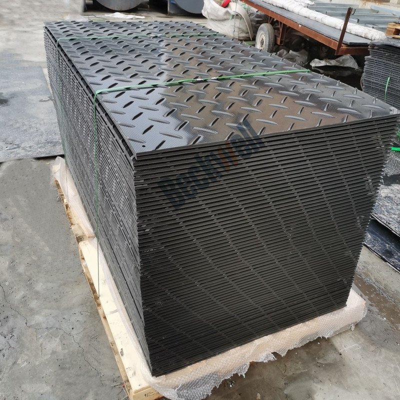 4*8ft HDPE Ground Protection Mats Tree Care Plastic Flooring Sheet Temporary Roadway Pathway Trackway for Heavy Duty Truck