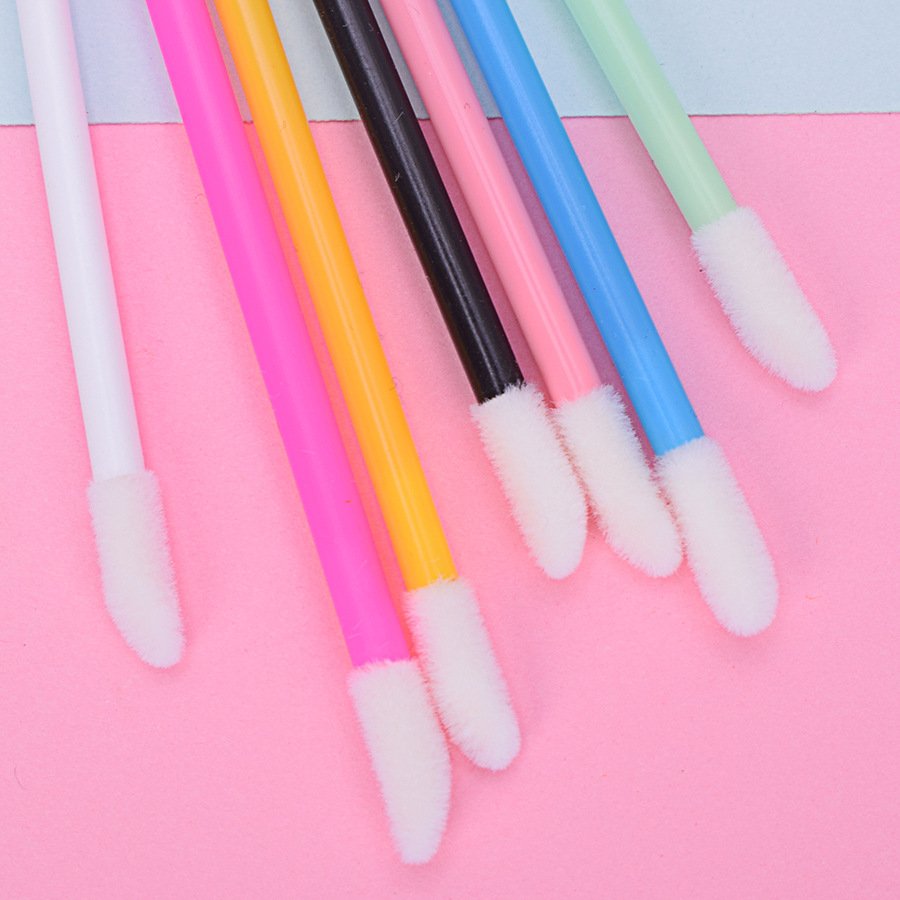 Colorful Disposable lip gloss rod 9.5cm makeup tool disposable solid lip brush stick wand