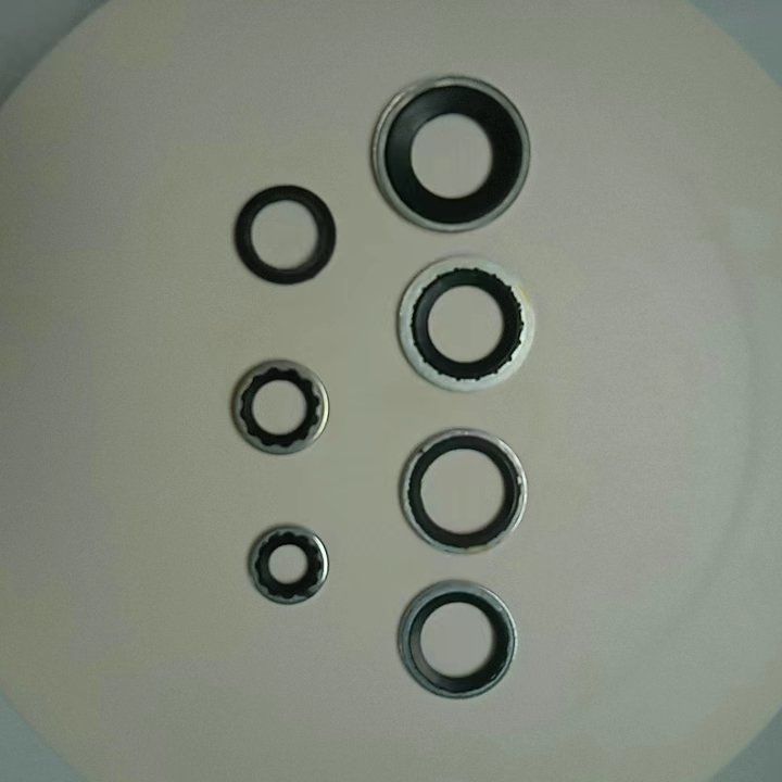 DP-4500 black metal washer sealing gasket AC conditioner compressor sealing washers block R12 R134a O-ring gasket kit