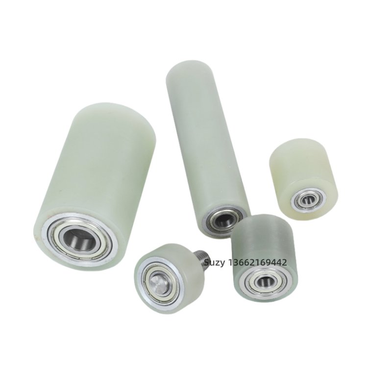 SWKS Factory Price Custom Molded PU Elastomer Rubber Coated Polyurethane Rollers With Bearing