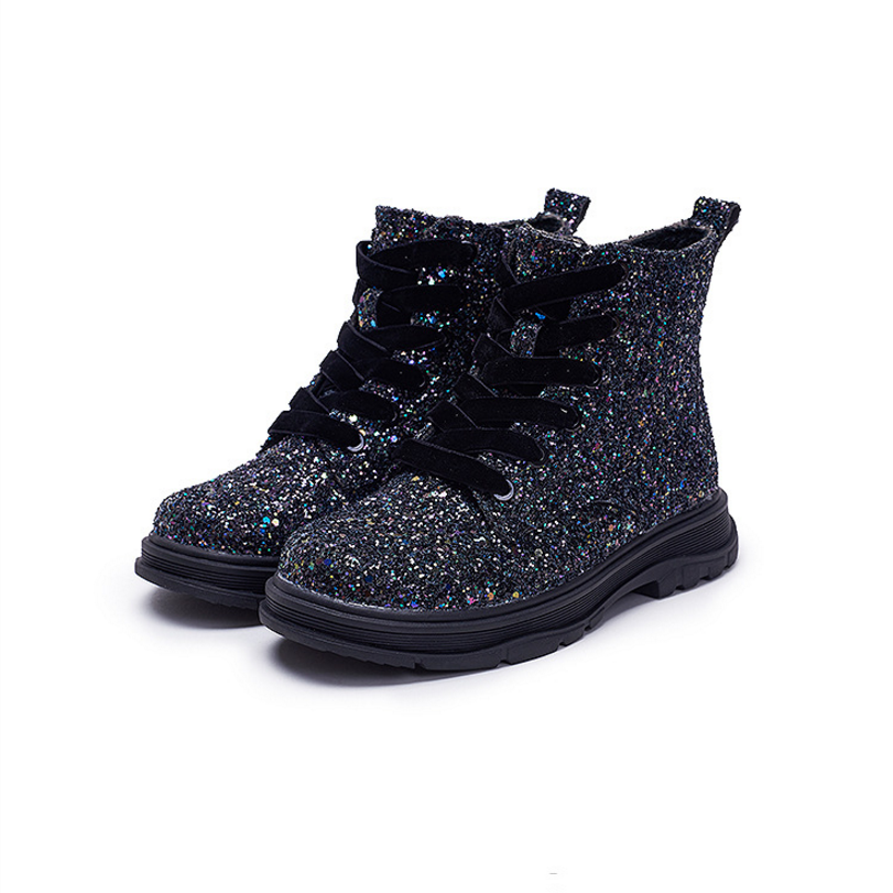 Fashion new winter children's shoes princess glitter girls anti slip foot warmer Snow boots for 2-6 years old.