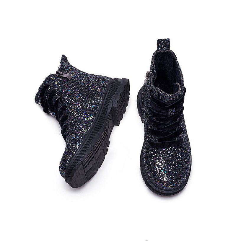 Fashion new winter children's shoes princess glitter girls anti slip foot warmer Snow boots for 2-6 years old.