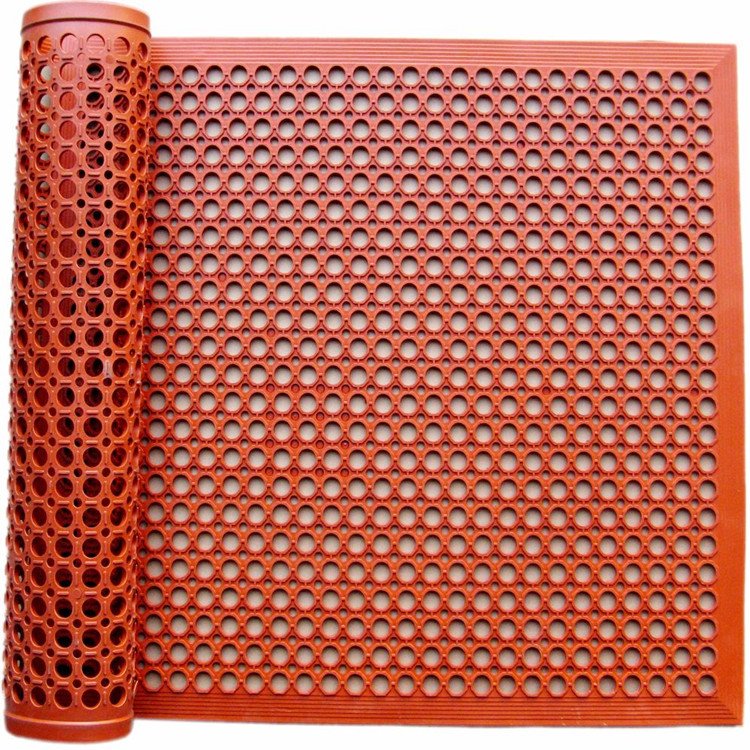 Heavy-Duty 60 x 35 Commercial Kitchen Mat Anti-Slip Rubber Drainage Mat for Restaurant Garage Garden Industrial Use