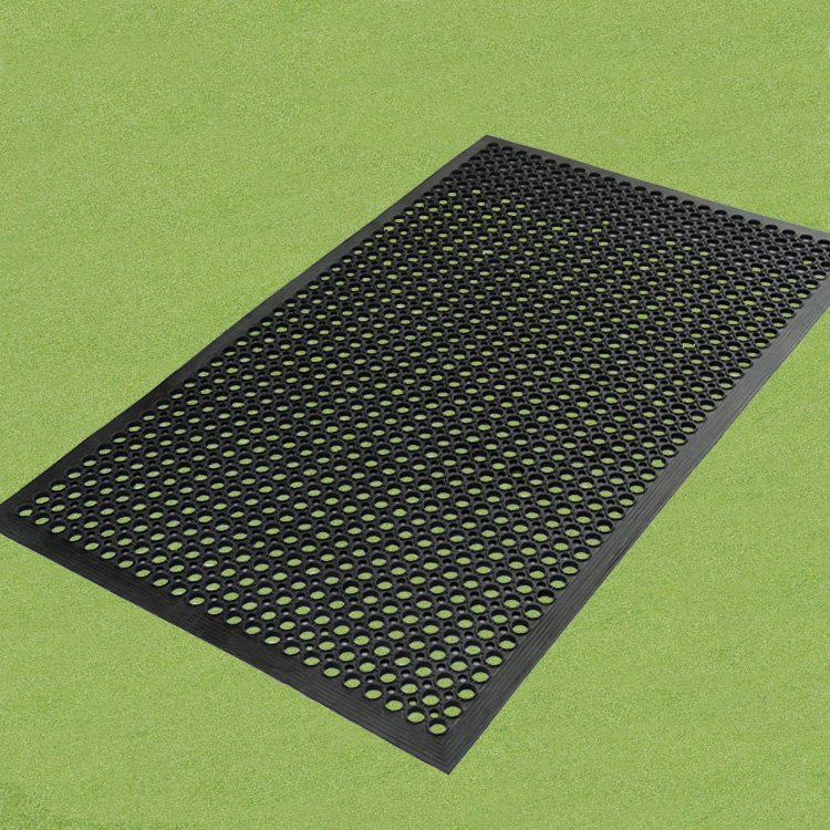 Heavy-Duty 60 x 35 Commercial Kitchen Mat Anti-Slip Rubber Drainage Mat for Restaurant Garage Garden Industrial Use