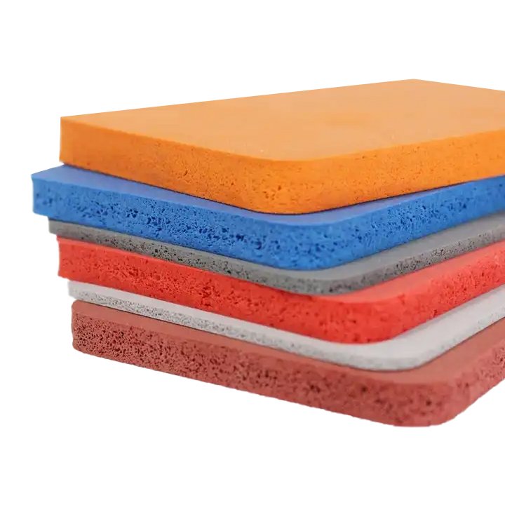 Low Smok Non Toxic Flame Retardant Different Density Silicone Rubber Foam For Aerospace Automotive Oil Gas Rail Mass Transit