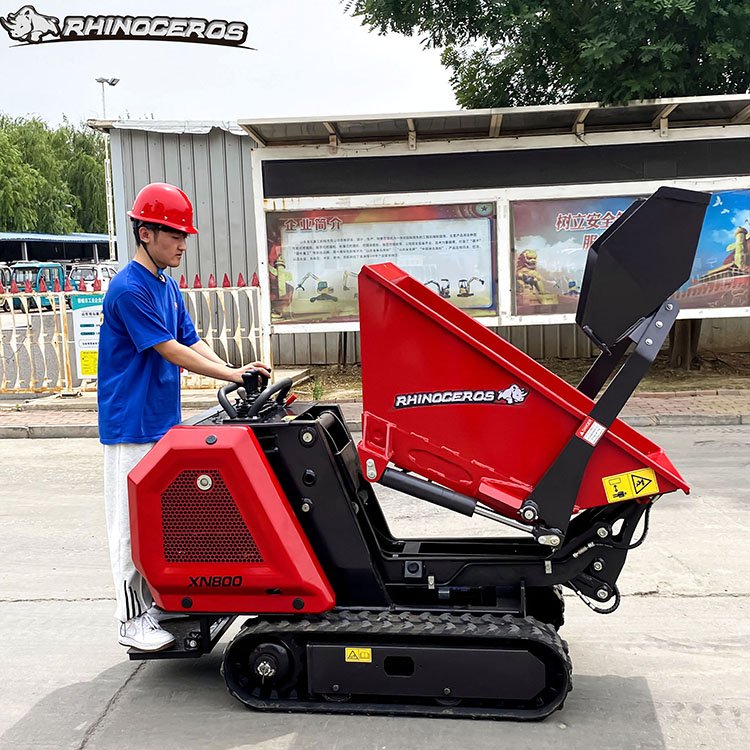 Mini Dumper Crawler Rhinoceros 2024 New XN800 China Rubber Mini Loader 4x4 Epa Engine Power Barrow B&S Engine