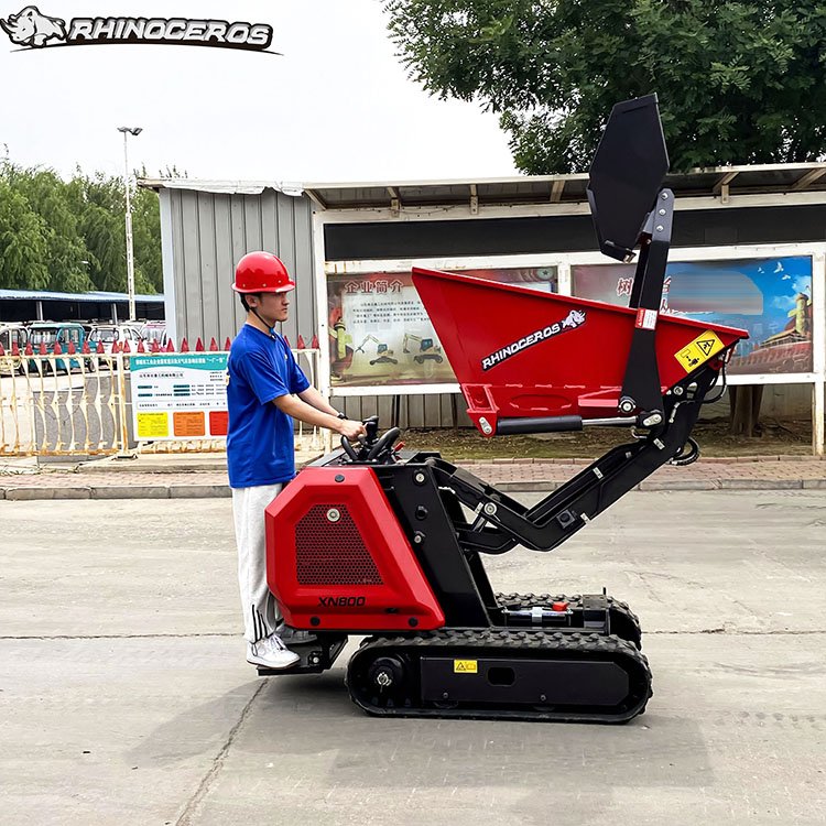 Mini Dumper Crawler Rhinoceros 2024 New XN800 China Rubber Mini Loader 4x4 Epa Engine Power Barrow B&S Engine