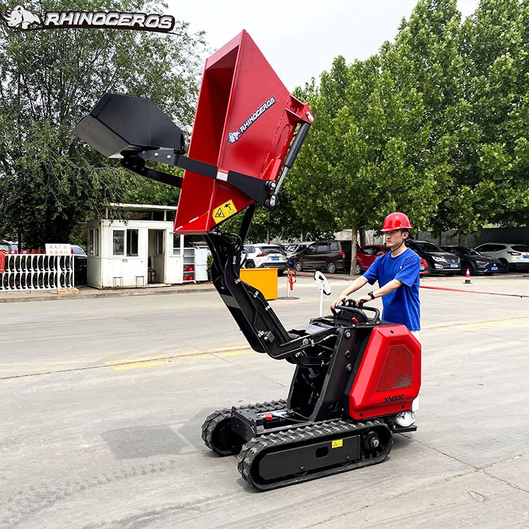 Mini Dumper Crawler Rhinoceros 2024 New XN800 China Rubber Mini Loader 4x4 Epa Engine Power Barrow B&S Engine