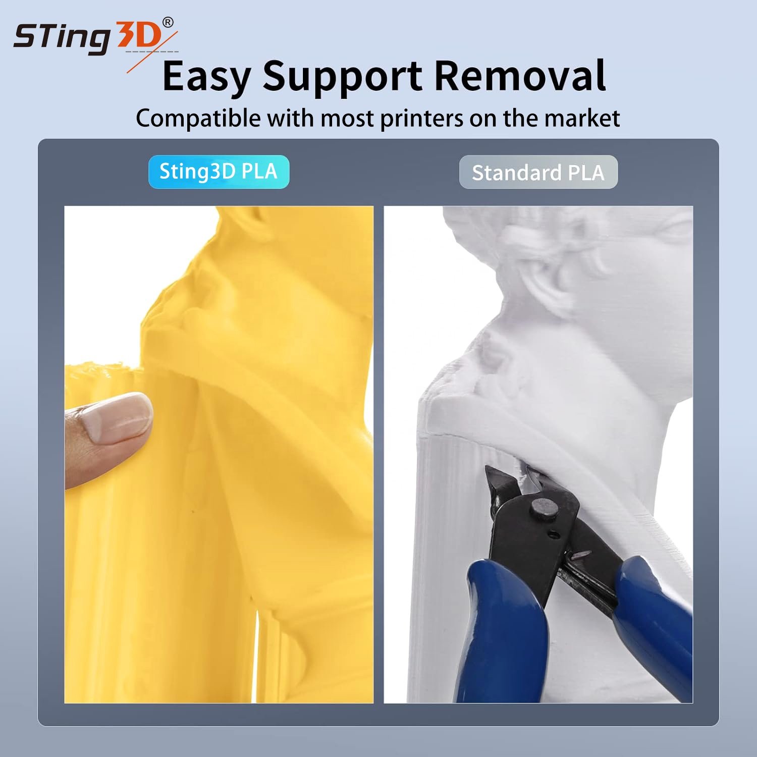Sting3d Sting3d PLA Matte 3d Filament PETG ABS PLA 3d Printing Filament rod plastic PLA Plus Filament 175mm 3d Printers