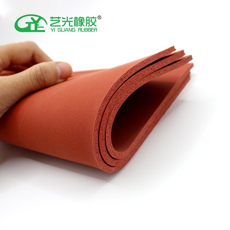High temperature resistance fire retarding silicone foamed rubber pads sheets gaskets strips for energy storage battery