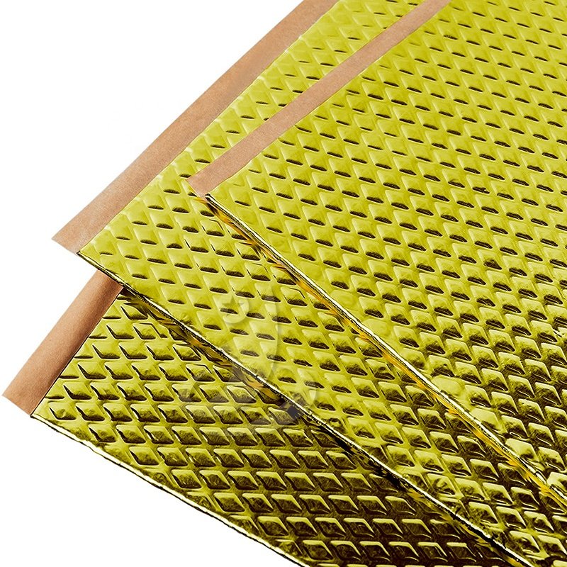 Aluminum and butyl rubber Sound Damping 800 x 500 x 2mm sound deadening sheet for car
