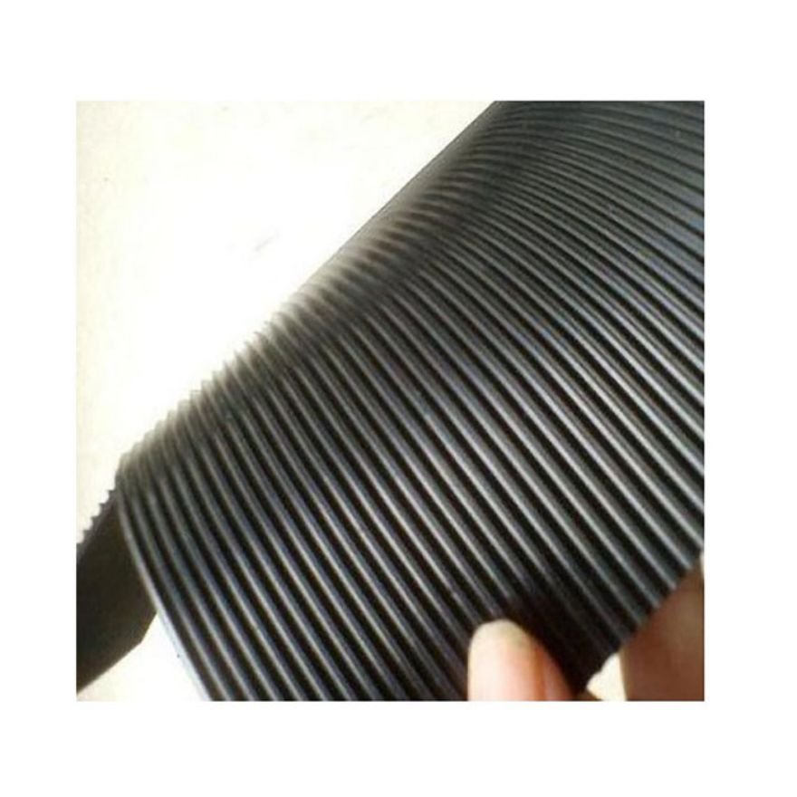 6mm Thickness Black Fine Ribbed Rubber Mats Floor Sheet for Workshop
