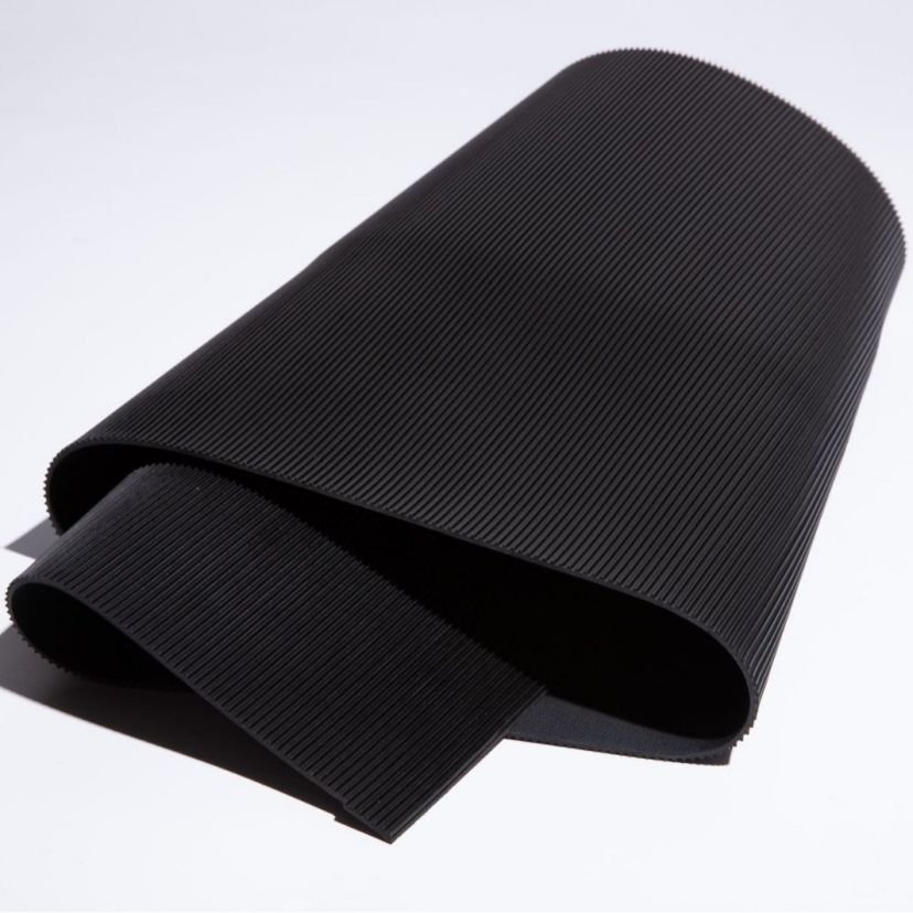 6mm Thickness Black Fine Ribbed Rubber Mats Floor Sheet for Workshop
