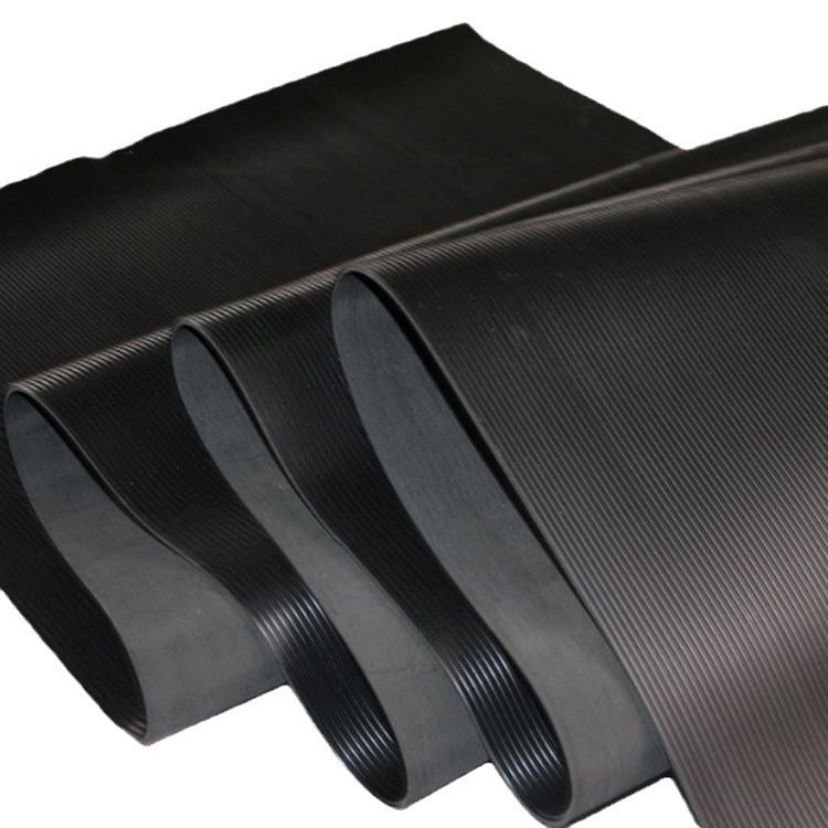 6mm Thickness Black Fine Ribbed Rubber Mats Floor Sheet for Workshop