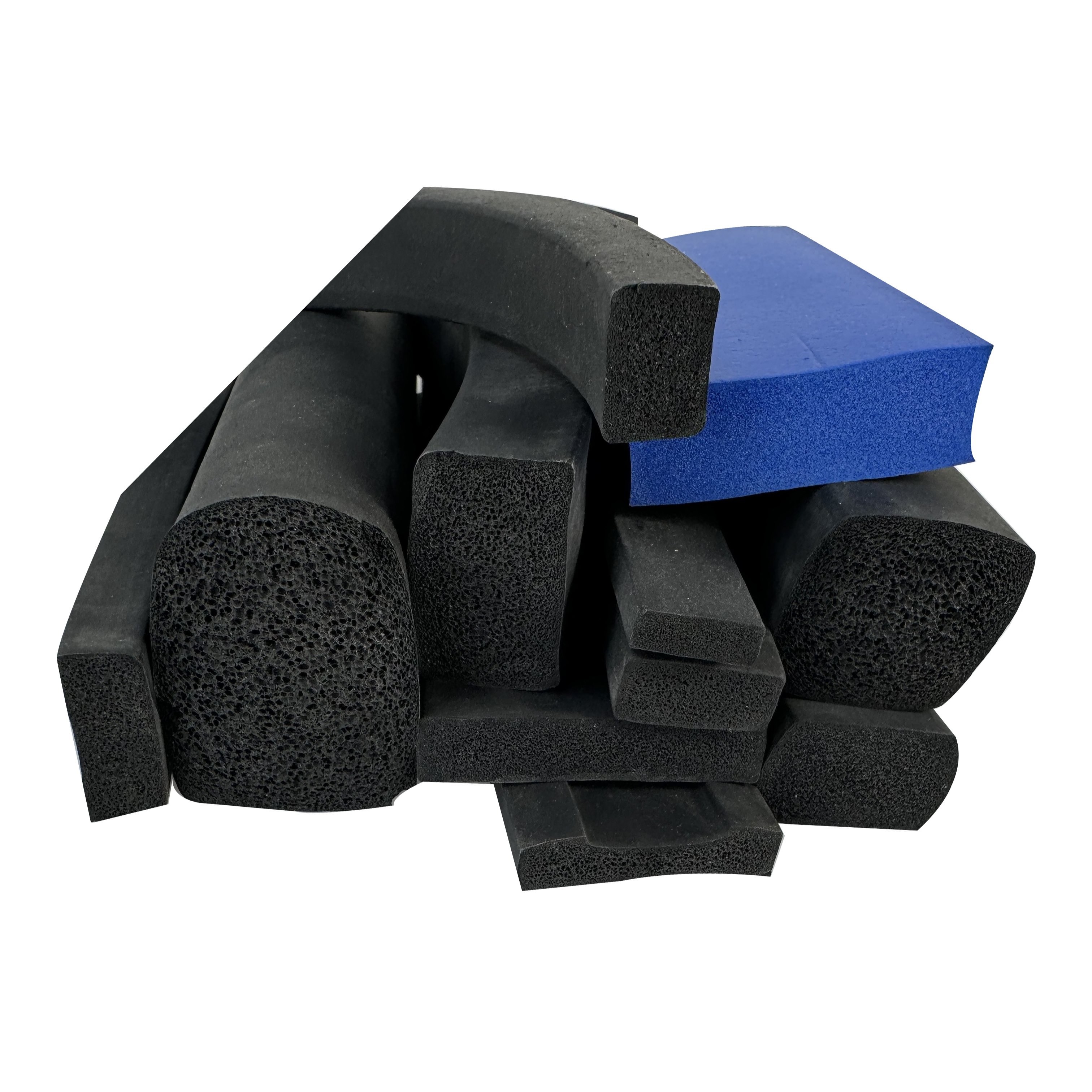 Manufacturer Customized Various size Square rectangle Closed Cell EPDM silicone extrusion foam rubber sheet sponge seal strip