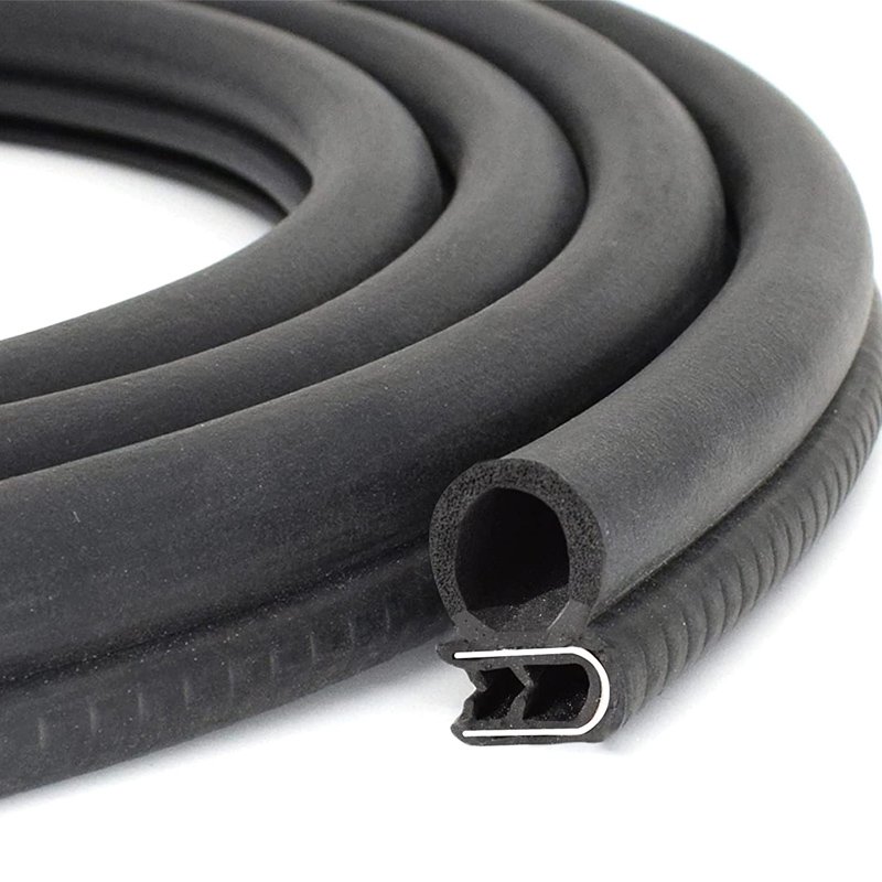 XHW Custom universal slanted t type weatherstrip edge trim car rubber seal strip for front bumper light gap