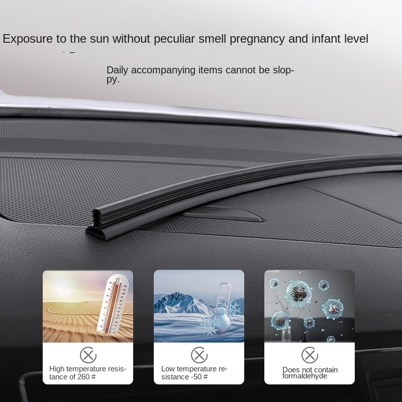 Special Soundproof Noise Reduction Rubber Strip Automobile Front Windshield Instrument Panel Blocks Foreign Body Abnormal Noise
