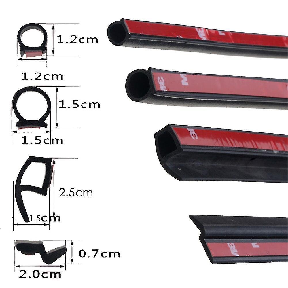 P Z D shape type Car Door Seal Strip EPDM Rubber Noise Insulation Anti-Dust Soundproof Car Seal