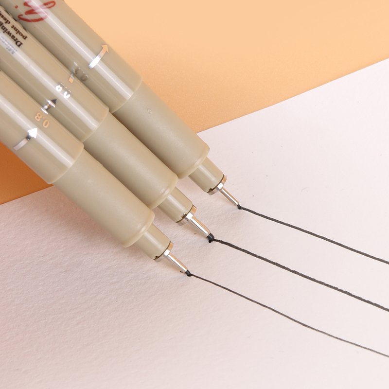 Giorgione High Quality Plastic Rod 3/4/5/6/8/10/12 Pcs Syringe Pen Set Line Marker PVC Box