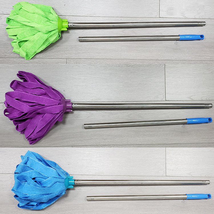 Rotating Handle Polyester Custom Replacement Plastic Mop Head Absorbent Microfiber Mops Strips Cloths Microfiber Mop Head