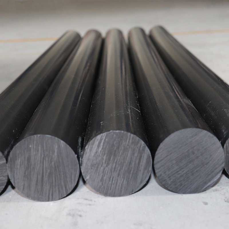 Black PTFE filled 25% carbon engineering Plastic Rod PTFE Rod