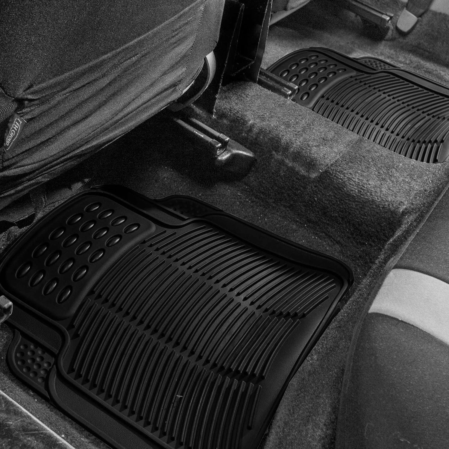 4PC Set Automotive Heavy Duty Rubber Universal Fit Full Set For Sedan SUV Truck Car Rubber Floor Mat