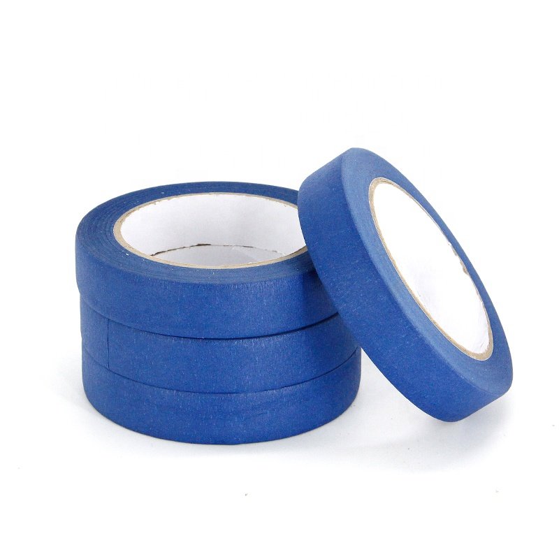 UV 14 days Heat Resistance 120 Degree Automotive Crepe Paper Painting Tape Blue Painters Masking Tape
