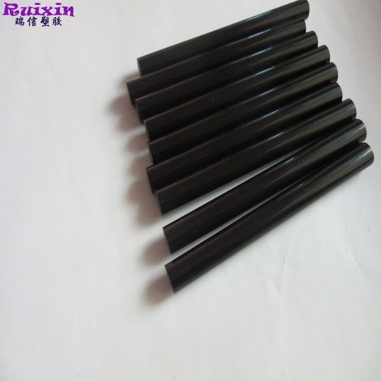 High glossy finished drak grey plastic PVC stick diameter 10mm