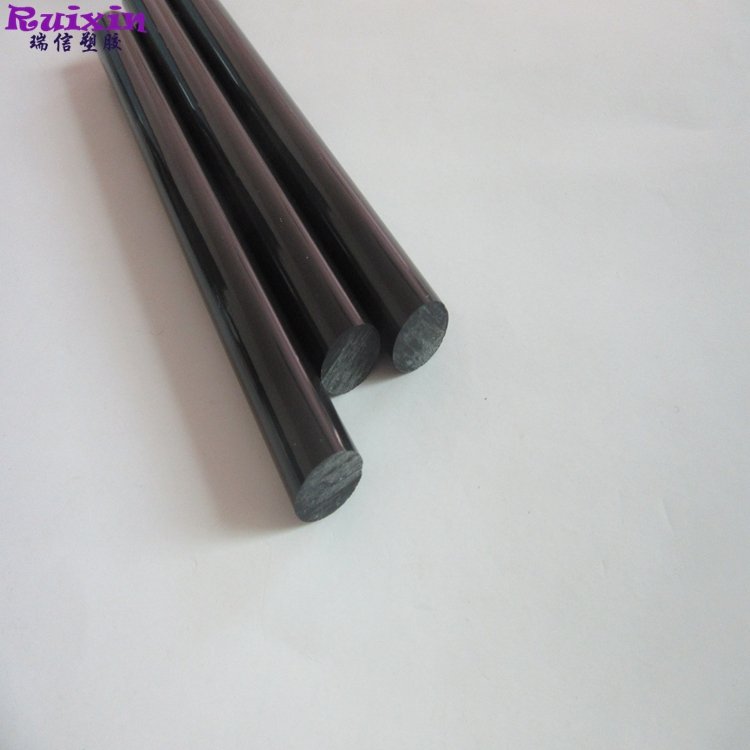 High glossy finished drak grey plastic PVC stick diameter 10mm