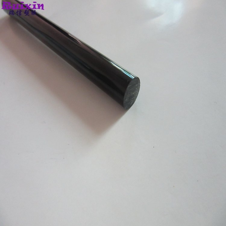 High glossy finished drak grey plastic PVC stick diameter 10mm