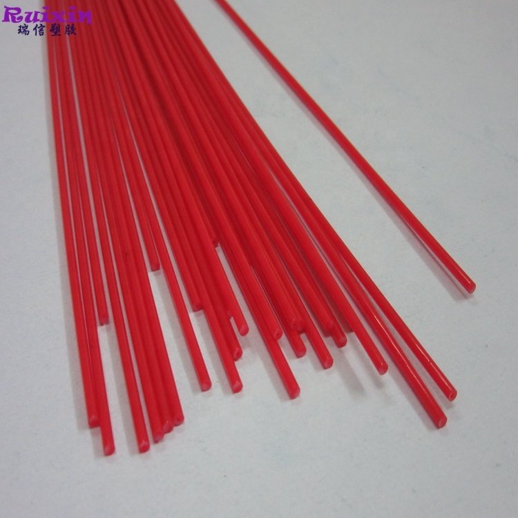 Red leptonema plastic stick thin flexible rod small size