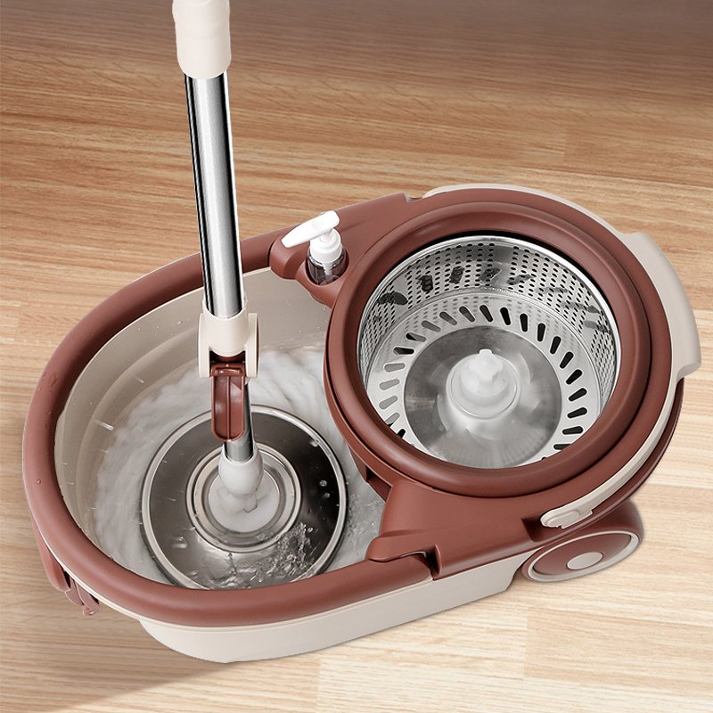 2023 hot sale factory cleaning microfiber mops swivel 360 rotating clean floor spin magic mop with wheels and plastic bucket
