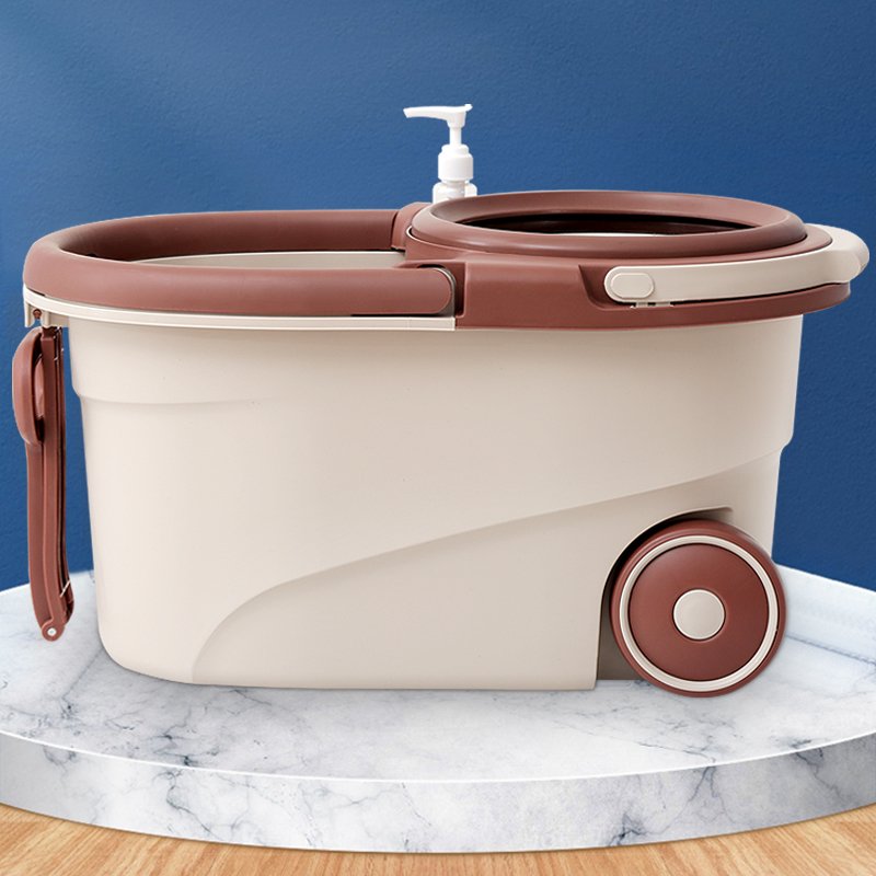 2023 hot sale factory cleaning microfiber mops swivel 360 rotating clean floor spin magic mop with wheels and plastic bucket