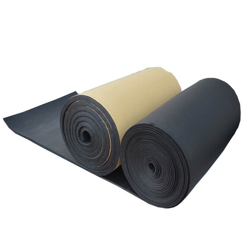 Flexible Elastomeric NBR Rubber Foam Rolls 10mm-20mm Thermal Insulation Sheet for HVAC with Aluminum Foil