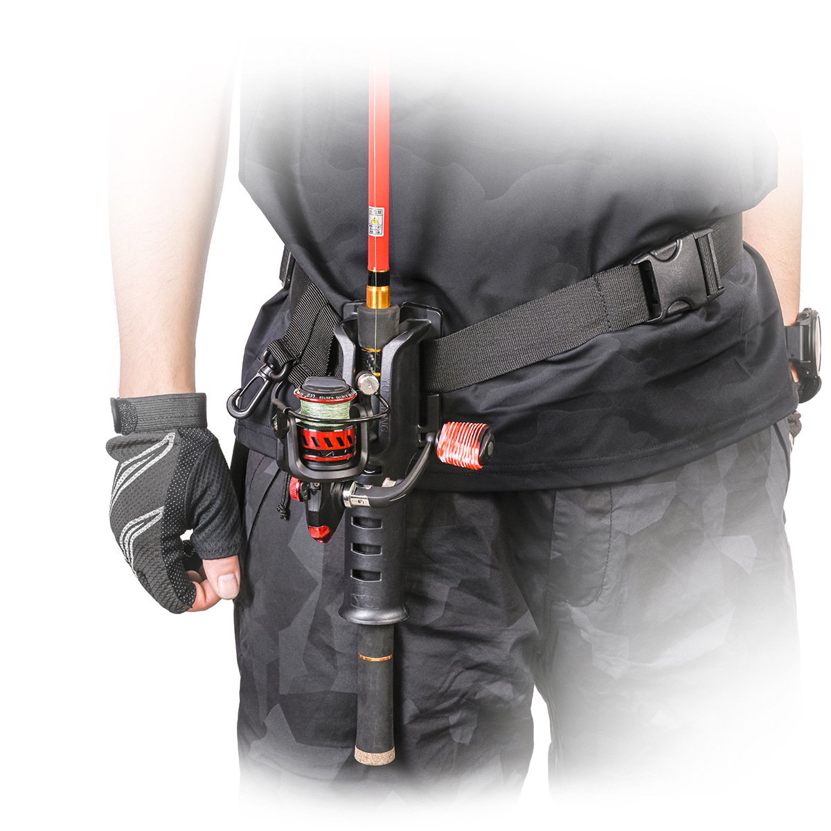 Factory Portable Pole Inserter Fishing Rod Multi-function Rack Fishing Rod Quick Belt Holder RodRack Accessories Belt Rod Holder
