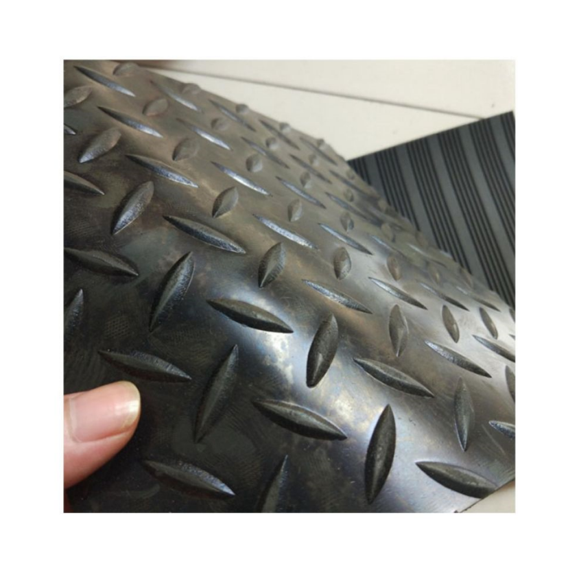 Anti Slip 3mm 6mm Pattern Willow Leaf Rubber Floor Sheet Mat