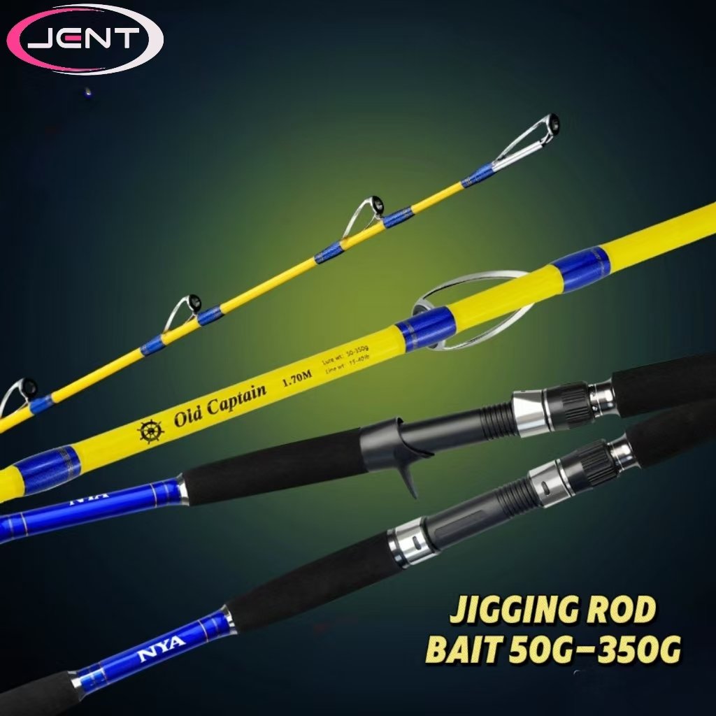 1.6m 1.7m 1.9m Slow Jigging Rod 1.5 Sections Inshore Carbon Fiber Bait Casting Boat Fishing Rod for Lake Jigging Fishing rod