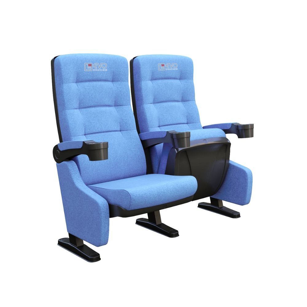 Hot Selling Modern Design Commercial Folding Auditorium Chair with Plastic Cup Holder Church Cinema School Theater Movie Halls