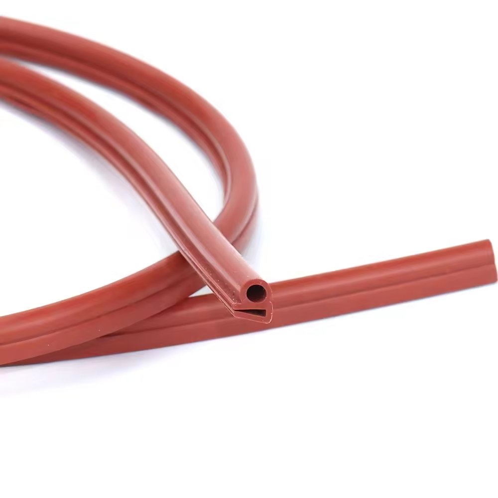 High temperature resistant silicone rubber U-shaped sealing strip E-shaped silicone sealing strip
