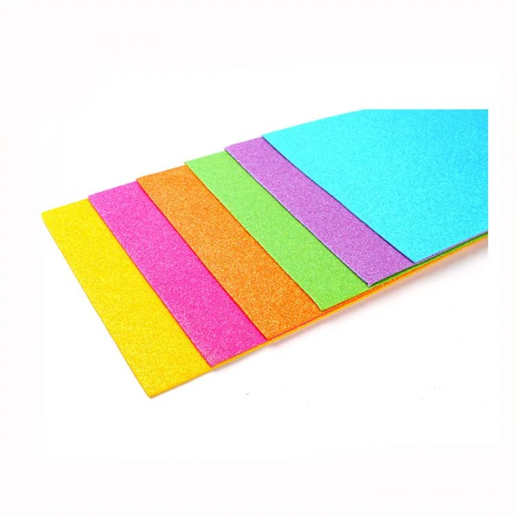 Material Glitter Roll Rubber Sheets for DIY Ethylene Vinyl Acetate GOMA EVA Foam A4 EVA Free Sample Running Craft and DIY